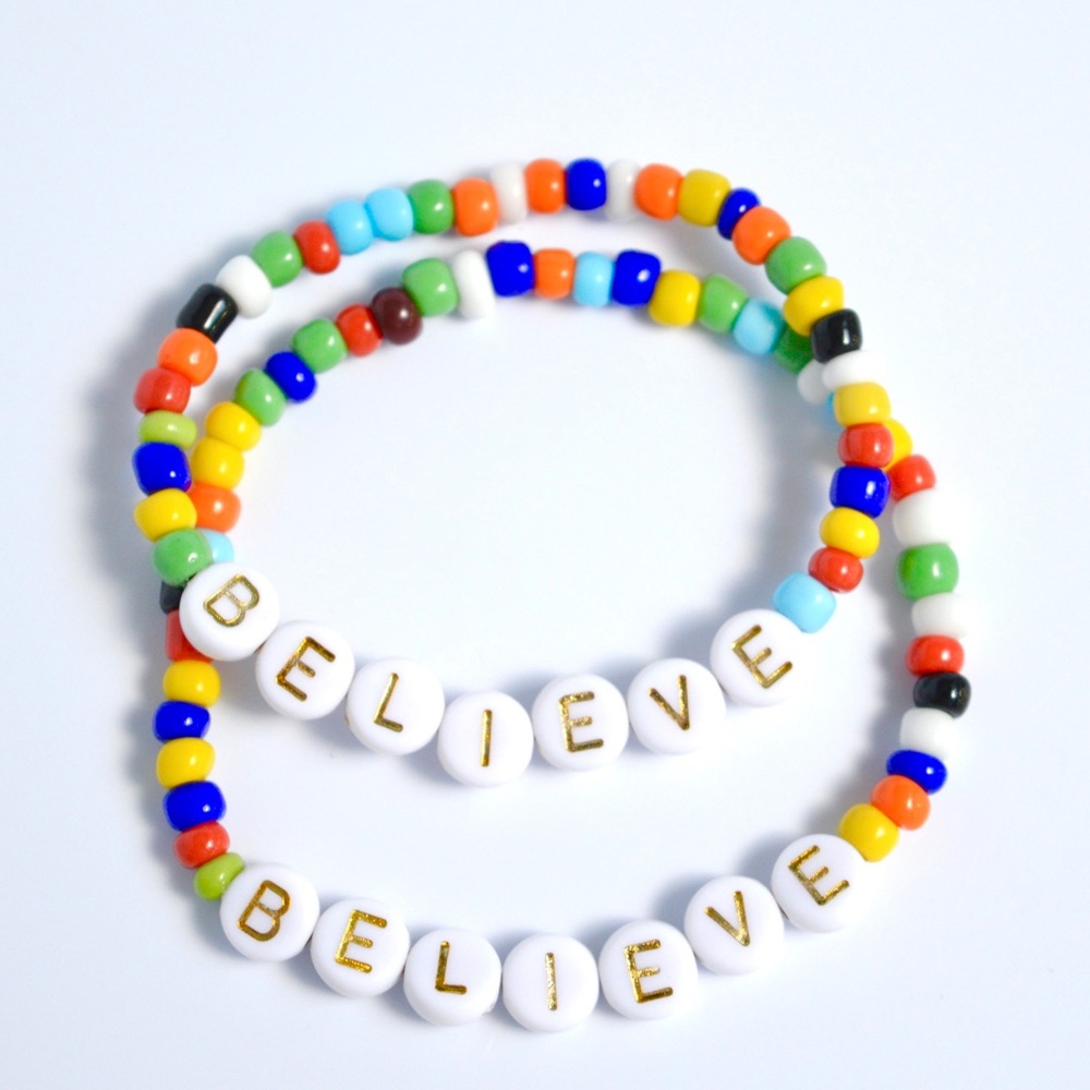“Believe" Beaded Bracelet